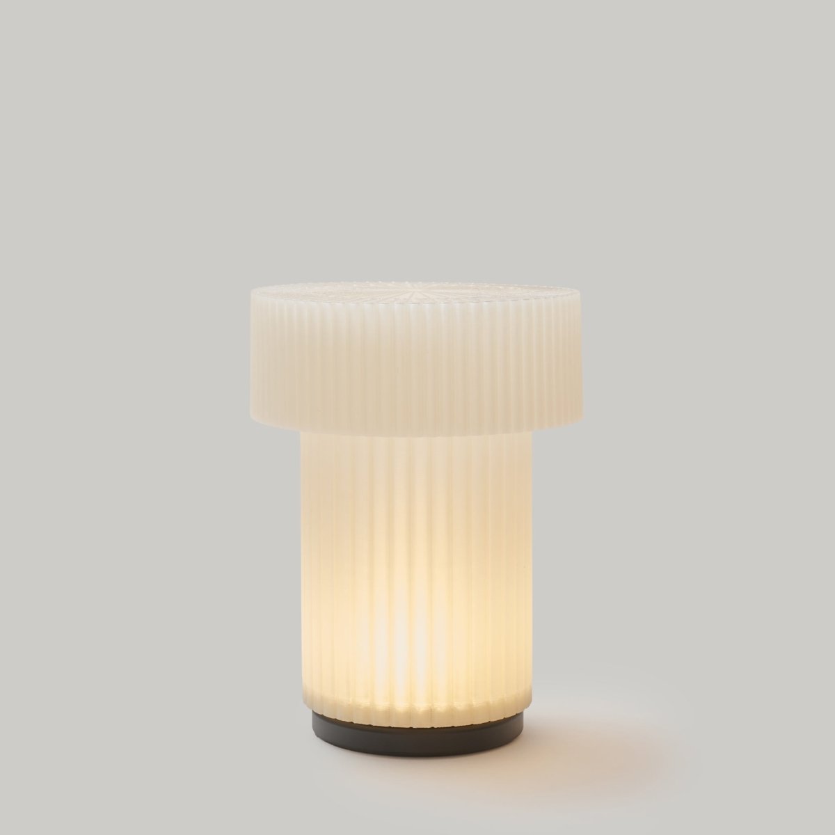 Wooj Design Cordless Mini Drum Lamp | Rechargeable 3D - Printed Table Lamp by Christopher Merchant