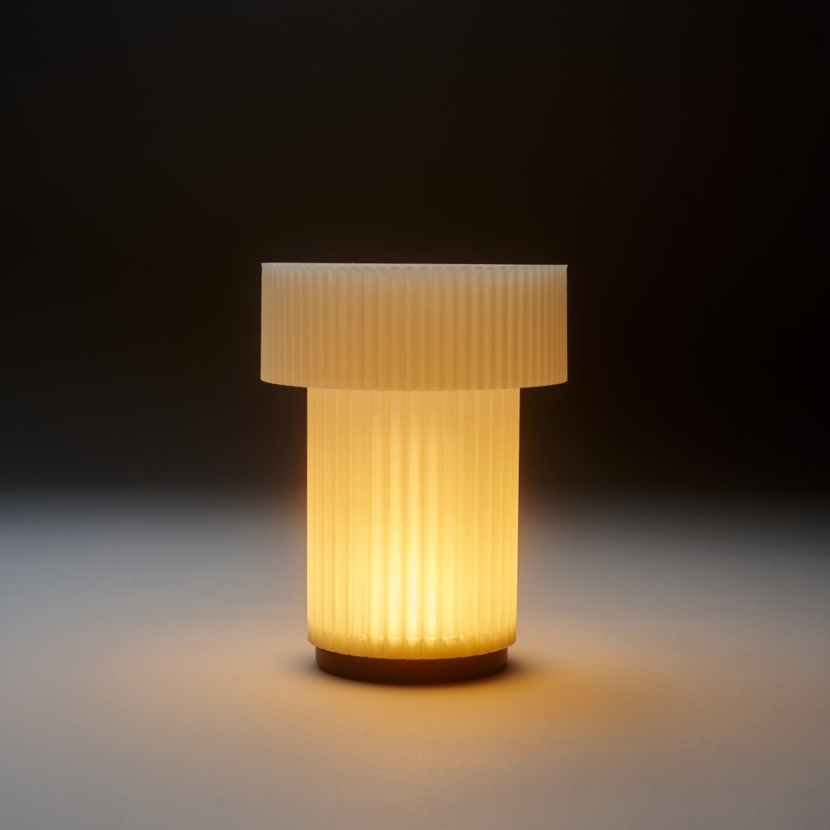 Wooj Design Cordless Mini Drum Lamp | Rechargeable 3D - Printed Table Lamp by Christopher Merchant