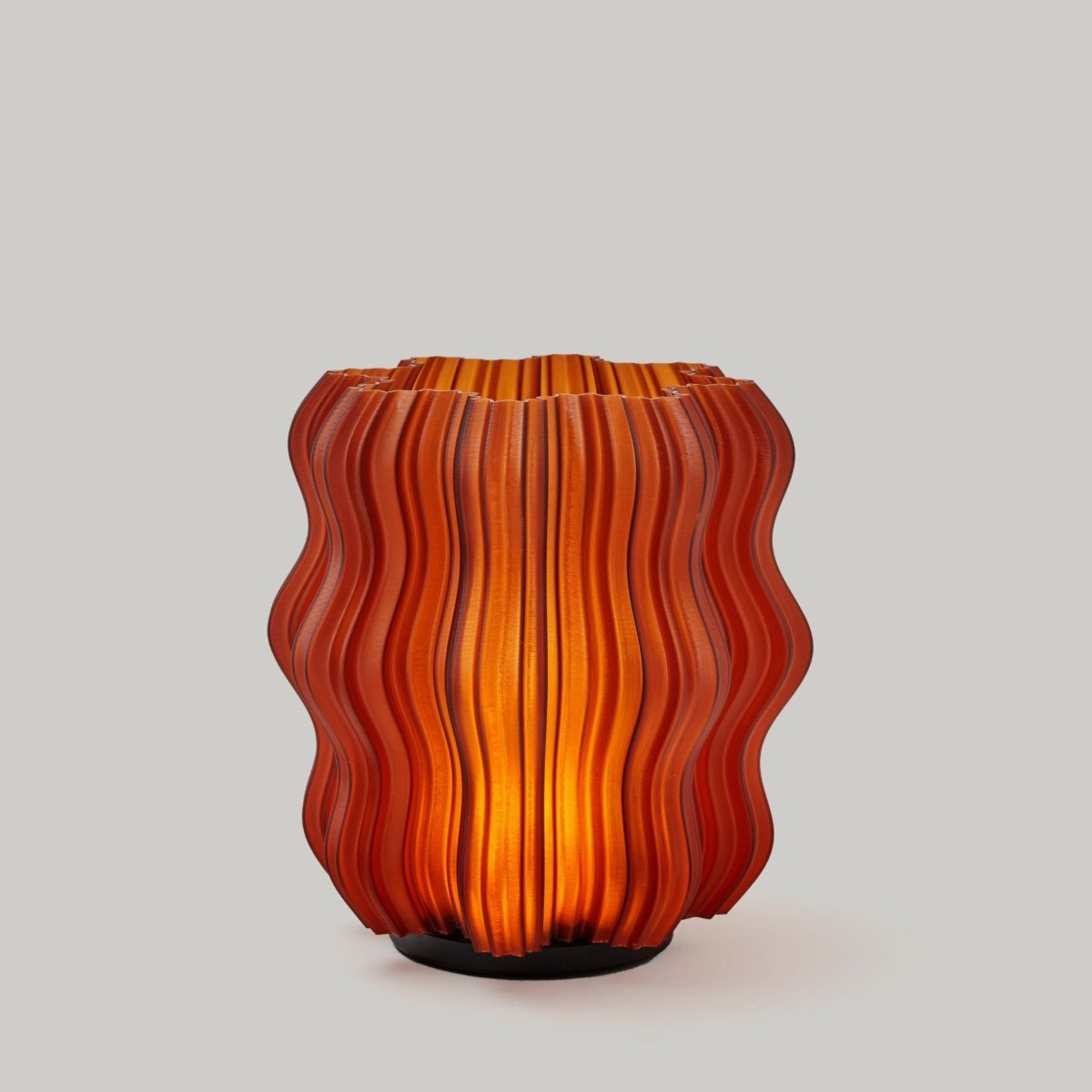 Wooj Design Cordless Mini Wavy Lamp | Rechargeable 3D - Printed Table Lamp by Wooj Design