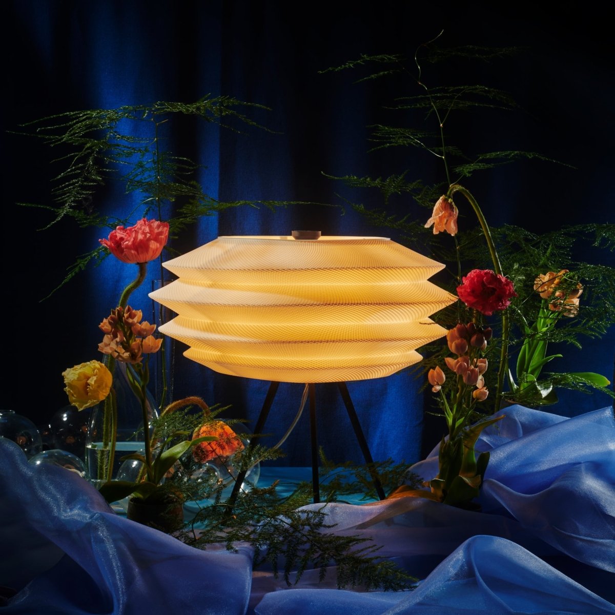 Wooj Design CS.01 – Arcas Lamp | Woven - Effect 3D - Printed Statement Table Lamp by Wooj Design