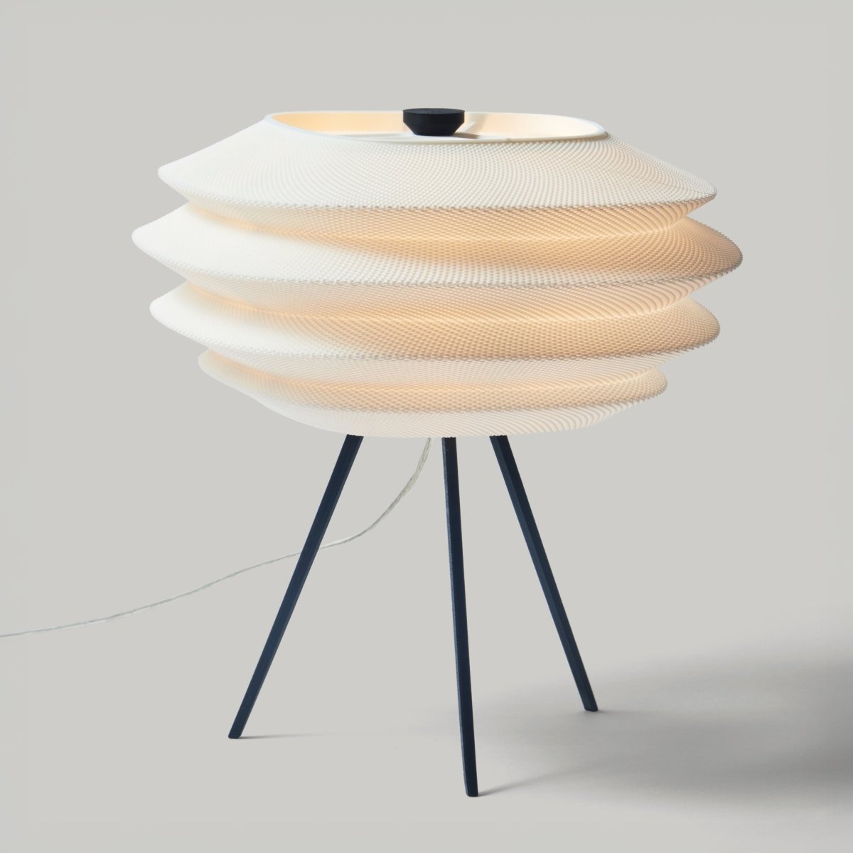 Wooj Design CS.01 – Arcas Lamp | Woven - Effect 3D - Printed Statement Table Lamp by Wooj Design