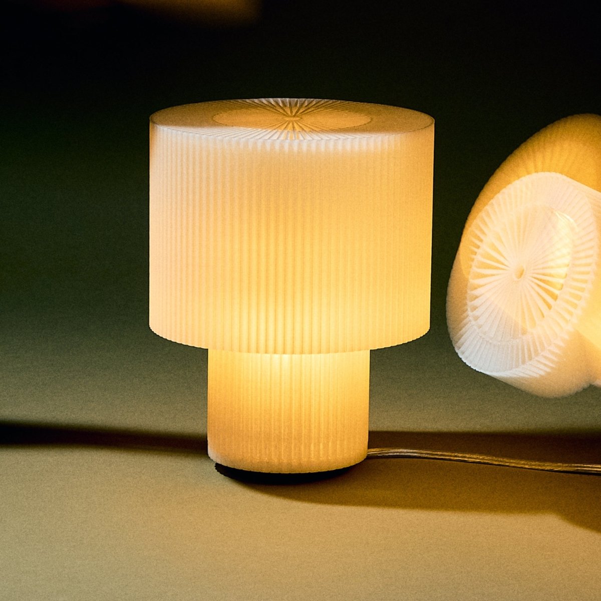 Wooj Design Drum Lamp | 3D - Printed Table Lamp by Christopher Merchant
