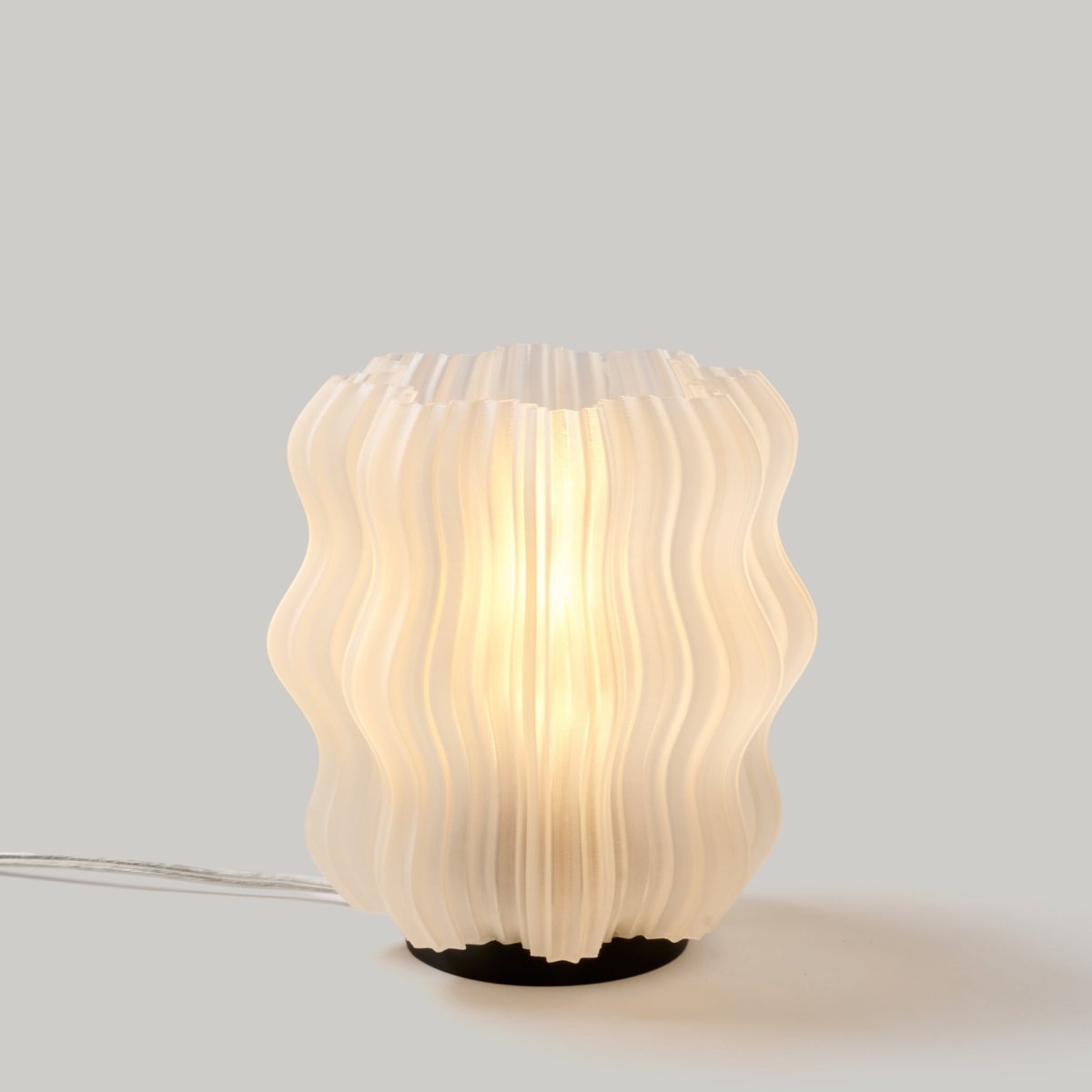 Wooj Design Mini Wavy Lamp | Compact Comb Jellyfish - Inspired 3D - Printed Table Lamp by Wooj Design