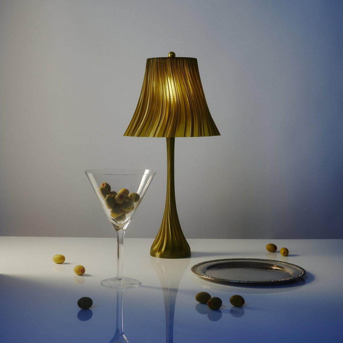 Wooj Design Pleat Lamp | Pleated Skirt - Inspired 3D - Printed Table Lamp by Wooj Design