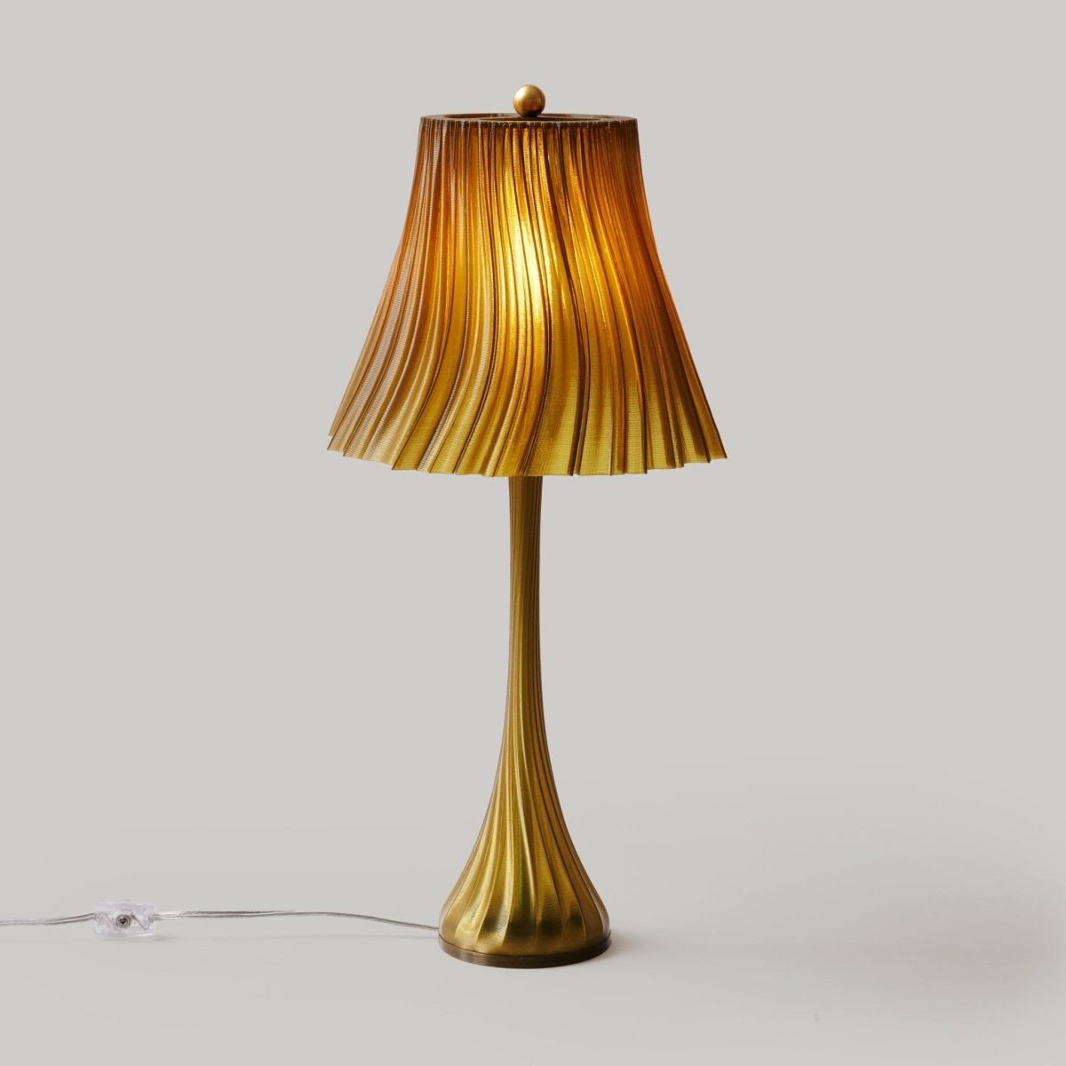 Wooj Design Pleat Lamp | Pleated Skirt - Inspired 3D - Printed Table Lamp by Wooj Design