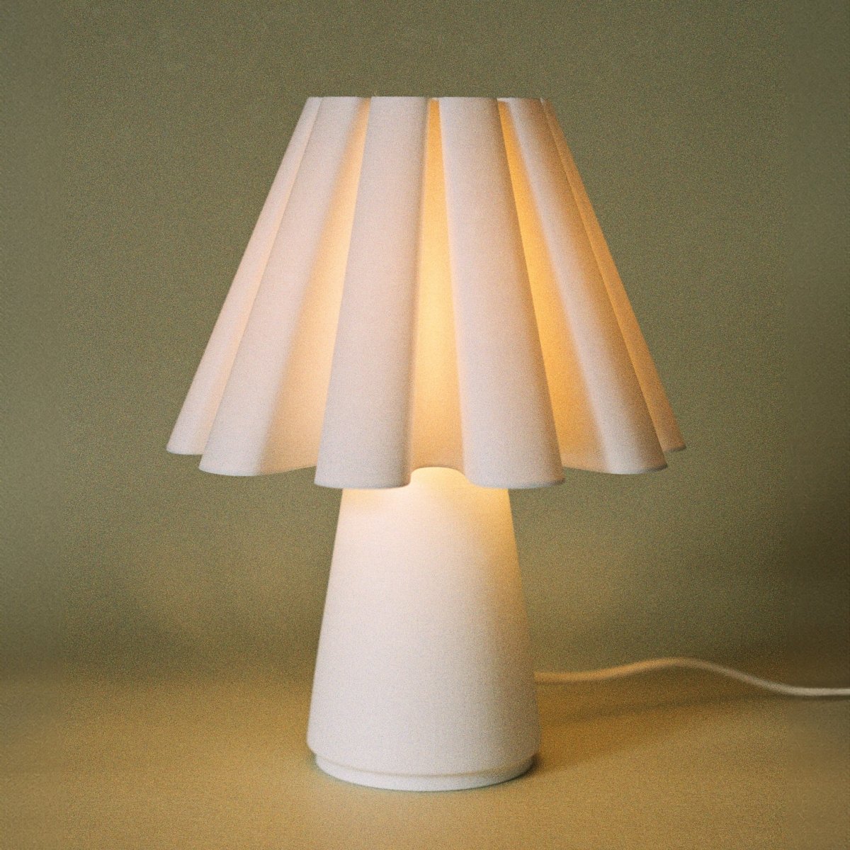 Wooj Design Ruff Lamp | Baroque - Inspired 3D - Printed Table Lamp by Mina Wright