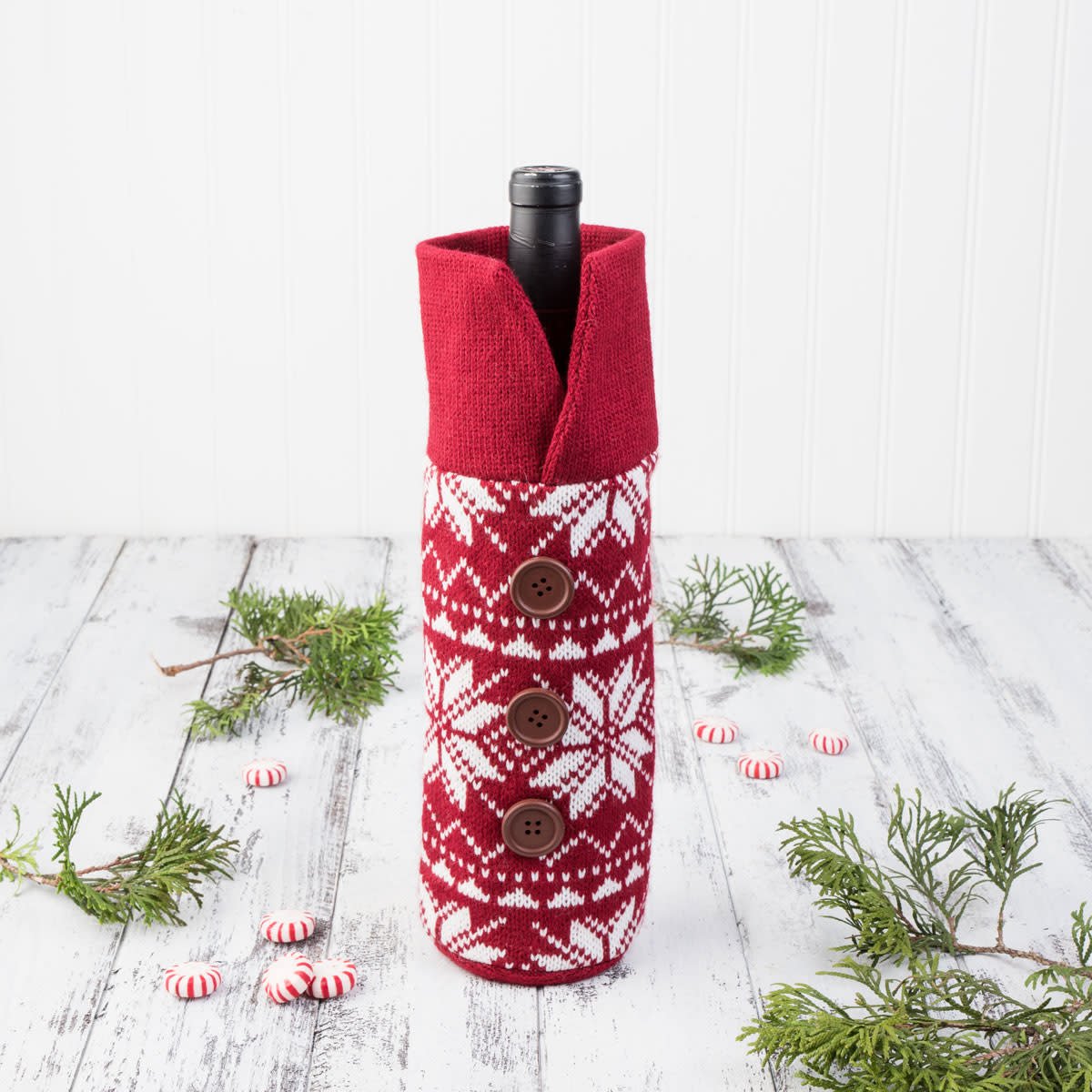 Twine Living Wool Holiday Wine Bottle Sweater - lily & onyx