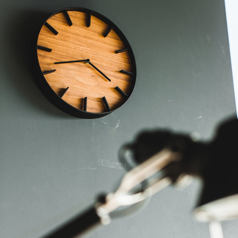 
                      
                        Modern Steel & Wood Wall Clock
                      
                    
