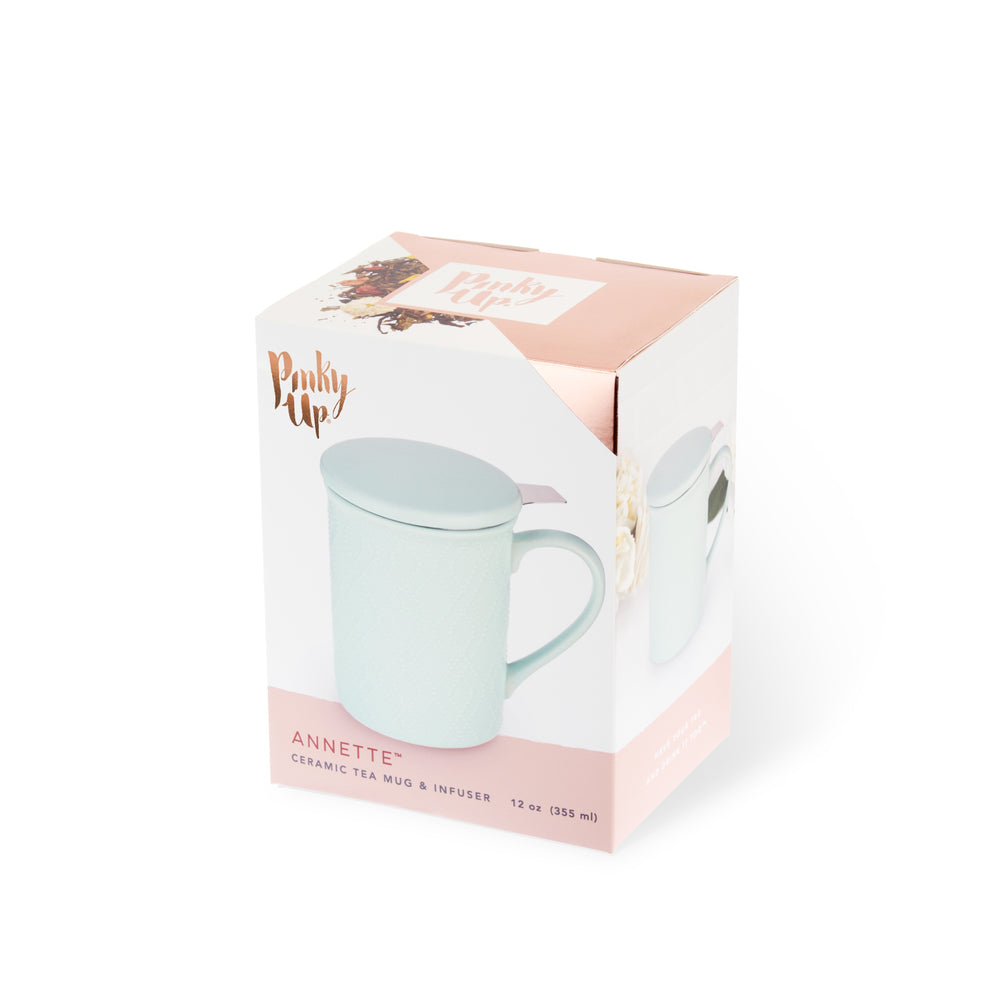 
                      
                        Annette: Souk Mint Ceramic Tea Mug & Infuser, 12oz
                      
                    