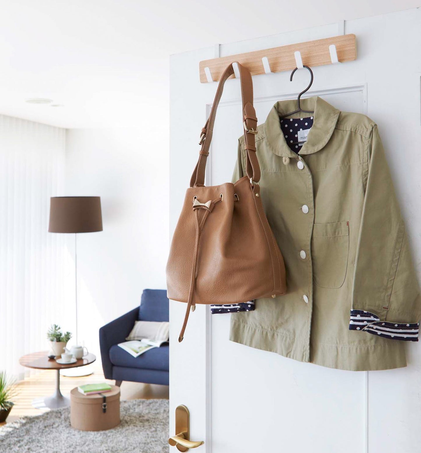 Wood Over-the-Door Rack