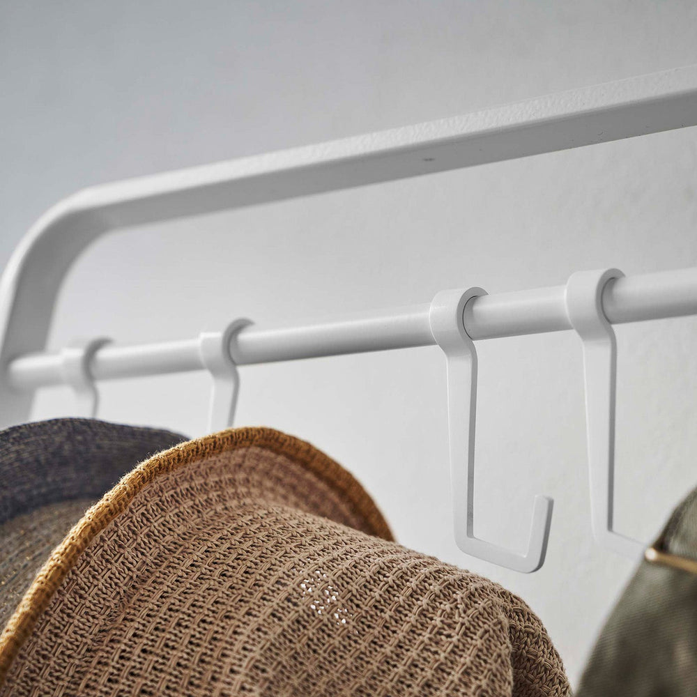 
                      
                        Steel & Wood Coat Rack with Hat Storage, 66" H
                      
                    