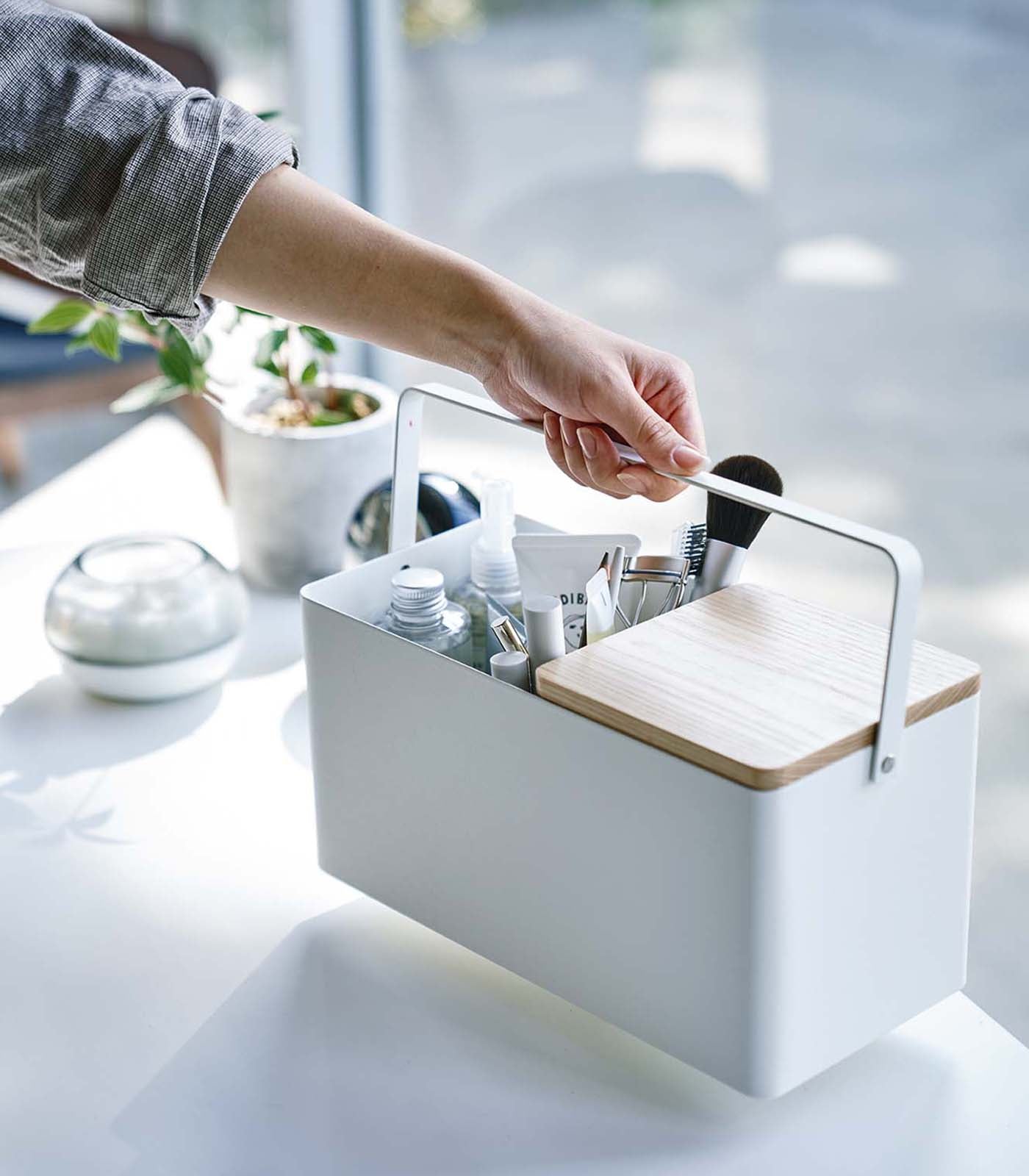 Makeup Organizer with Mirror