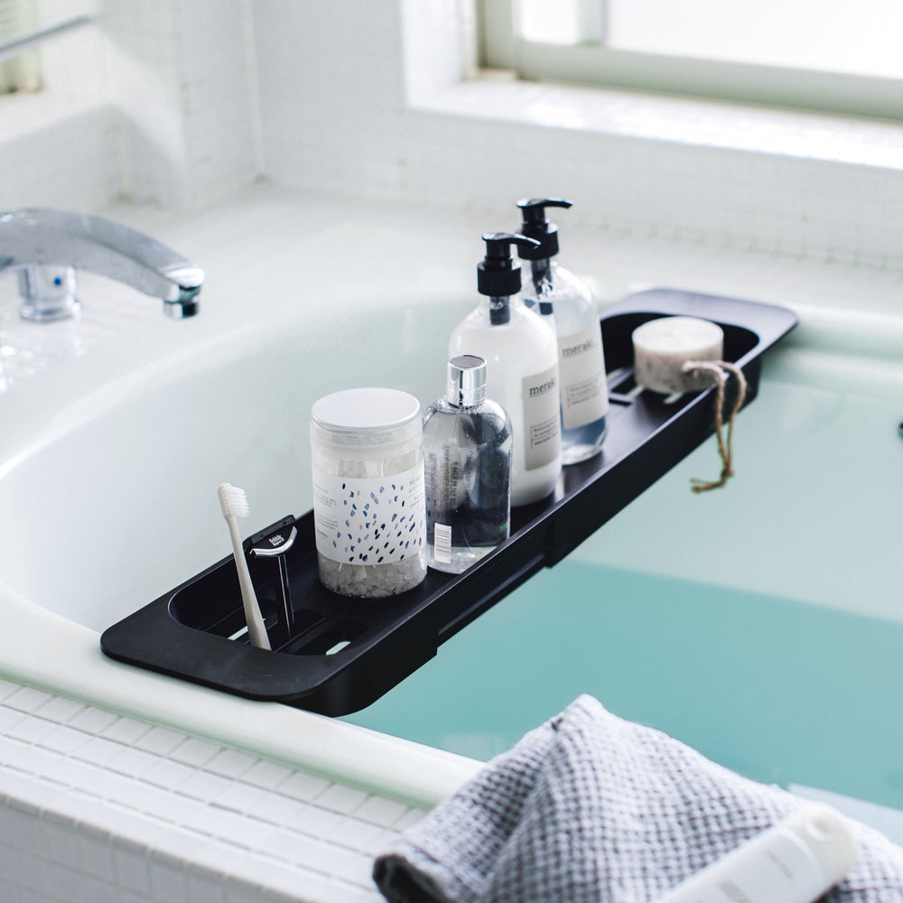 
                      
                        Expandable Bathtub Caddy, 2" H
                      
                    