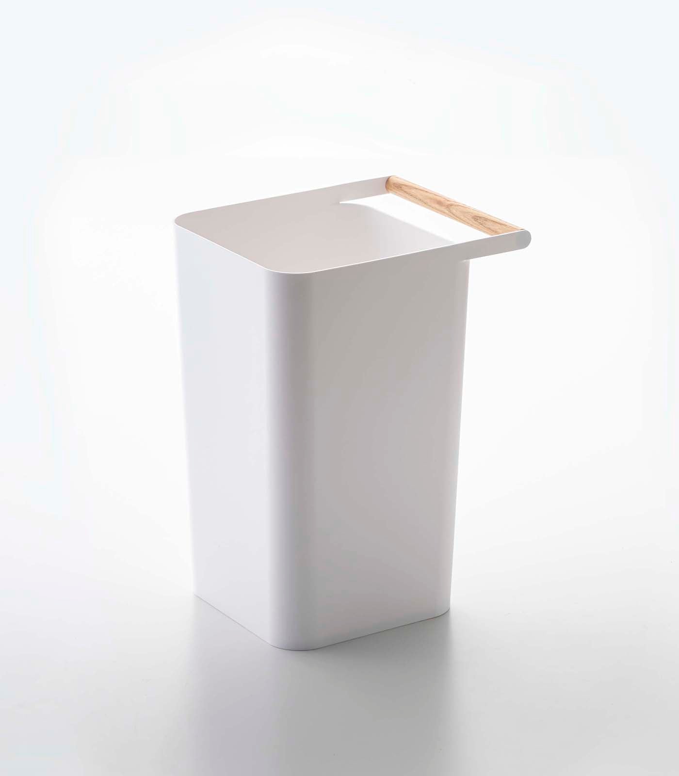 Trash Can With Wood Handle