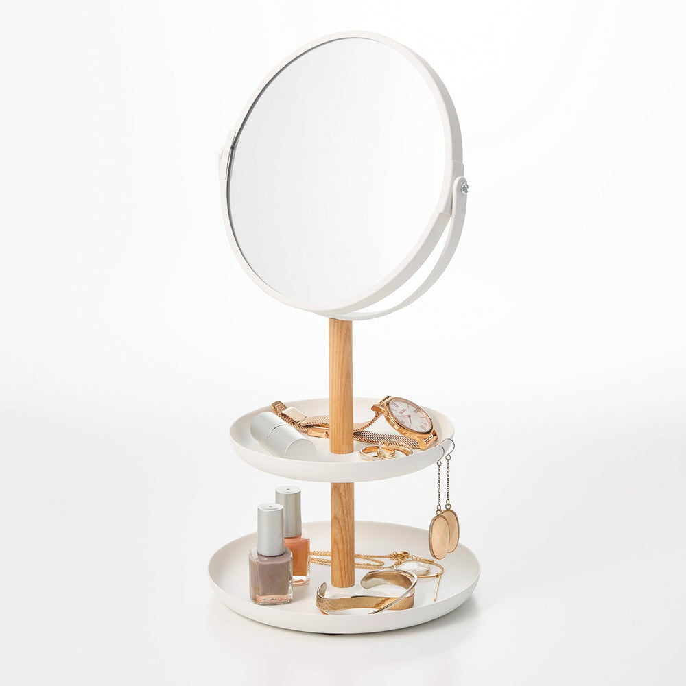 Two-Tier Jewelry Tray With Mirror