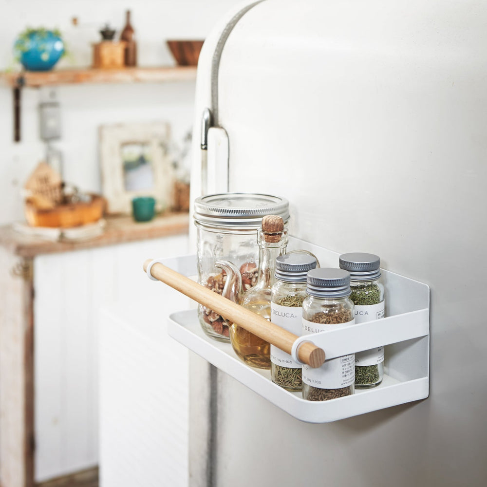 Magnetic Storage Caddy - Steel + Wood