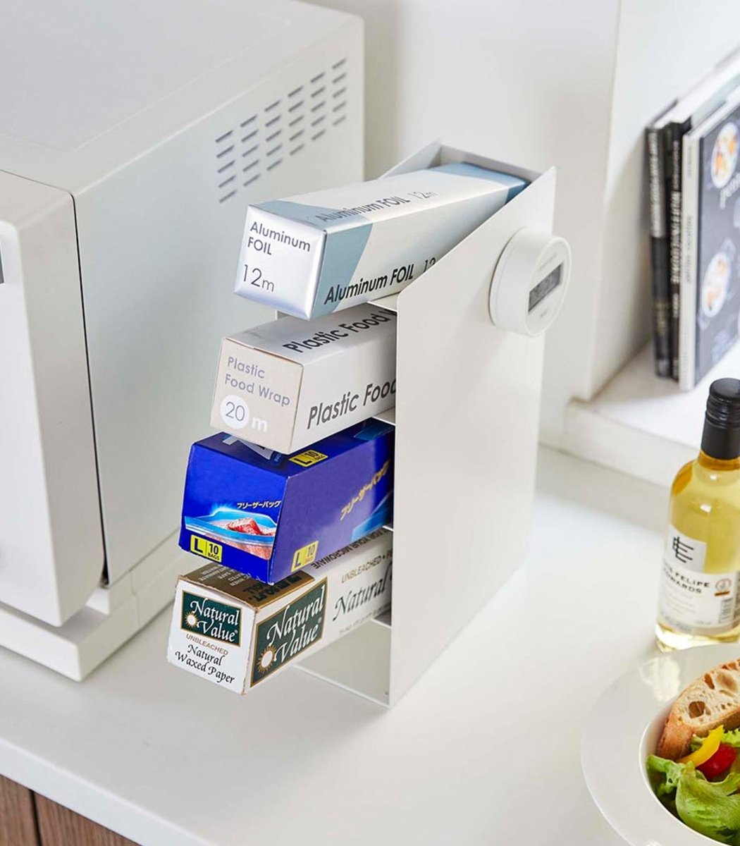 Yamazaki Home 4 - Tier Steel Food Wrap Stand