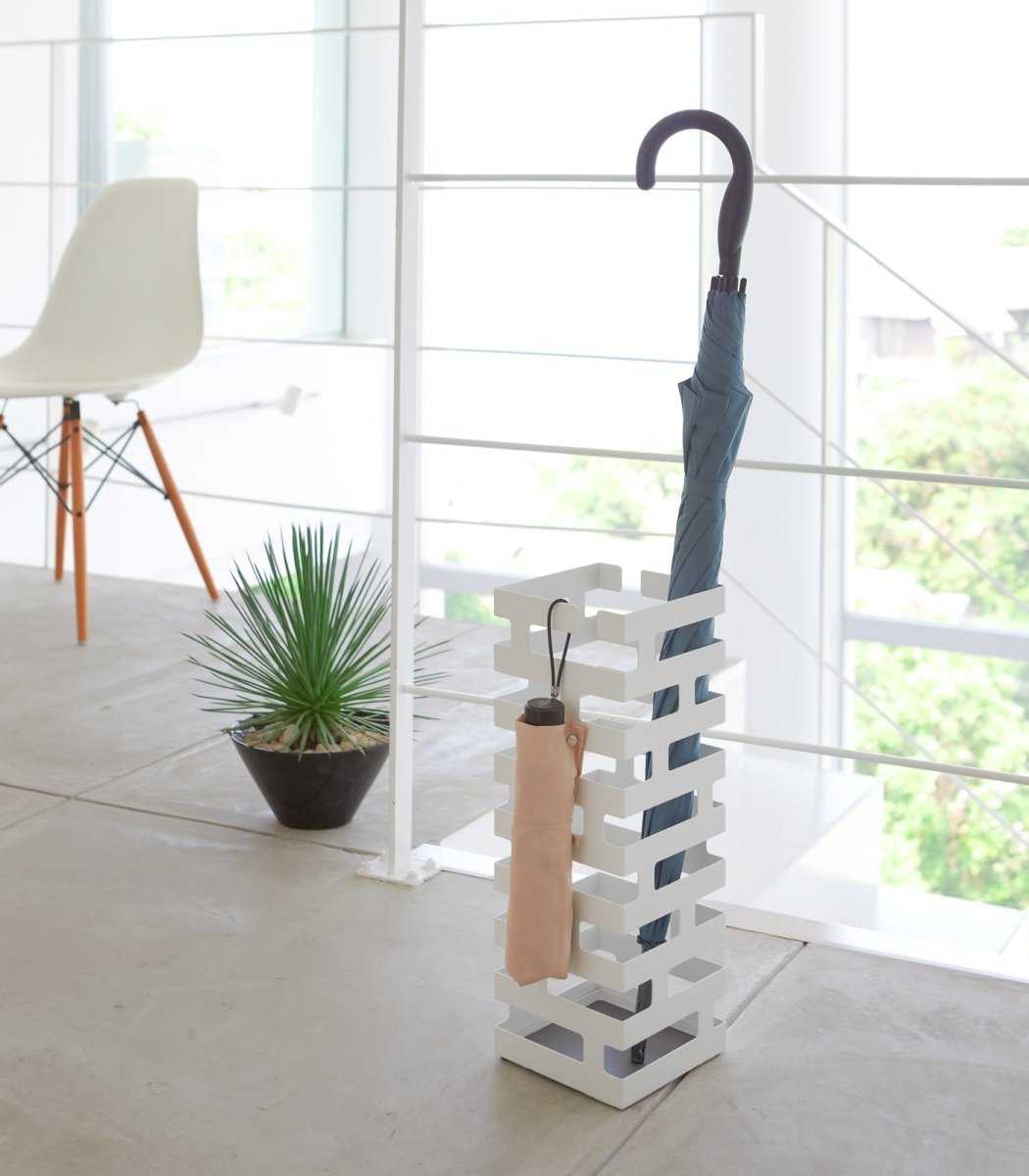 Yamazaki Home Brickwork Inspired Square Umbrella Stand