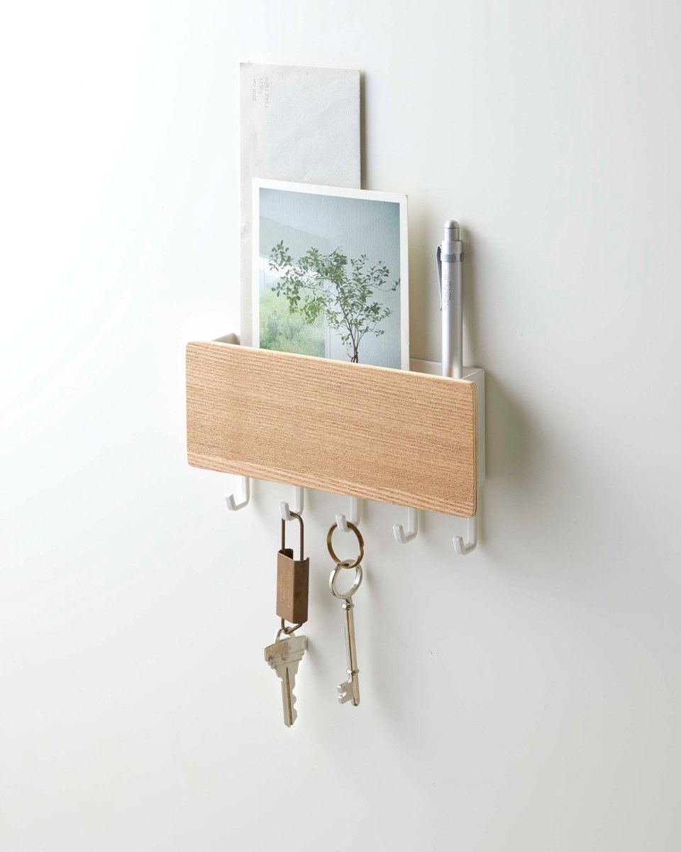 Yamazaki Home Magnetic Key Hook Rack with Storage