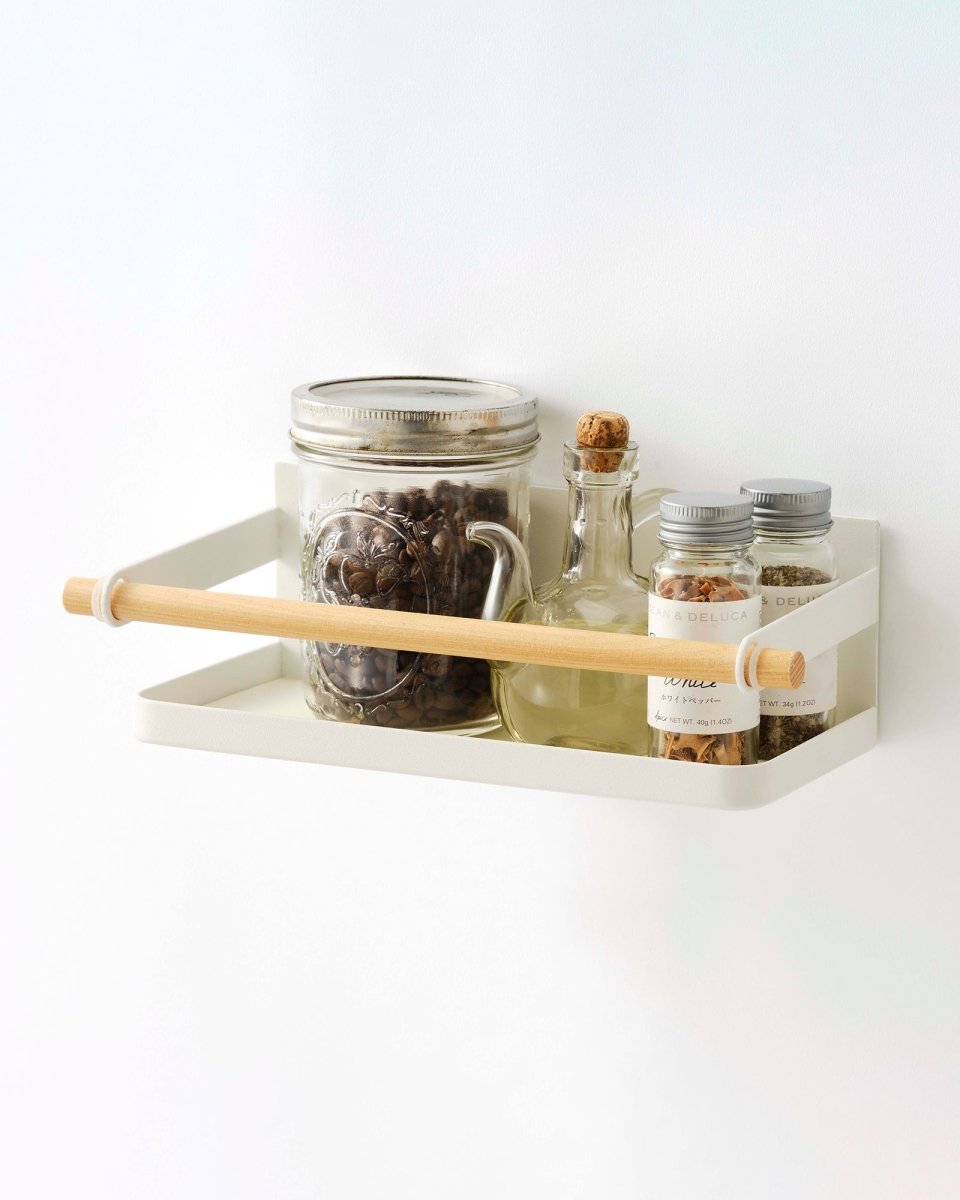 Yamazaki Home Magnetic Storage Caddy - Steel + Wood