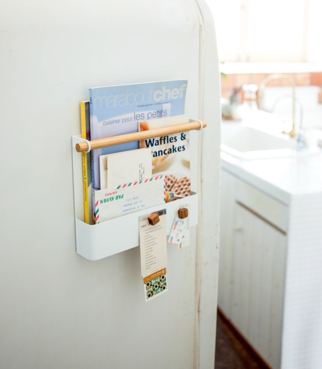 Yamazaki Home Magnetic Storage Pocket - Steel + Wood