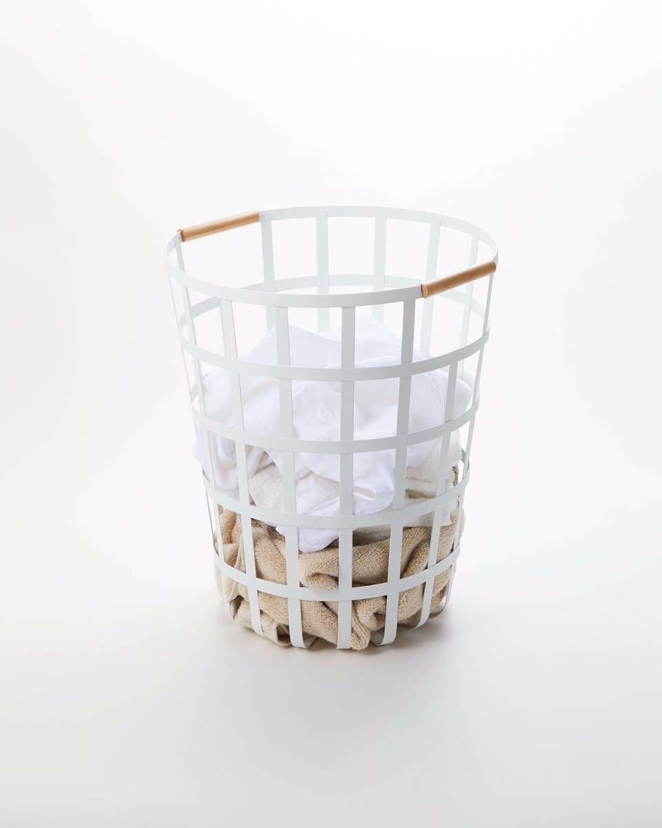 Yamazaki Home Wire Laundry Basket, 18" H