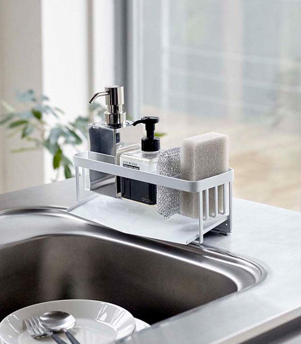 Yamazaki Home Self - Draining Dish Sponge & Bottle Holder