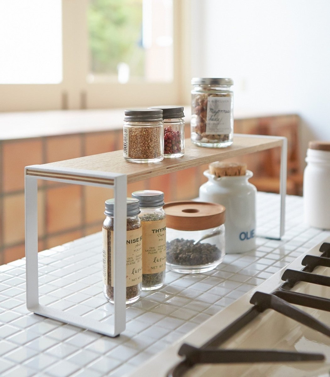 Yamazaki Home Single - Tier Steel & Wood Riser