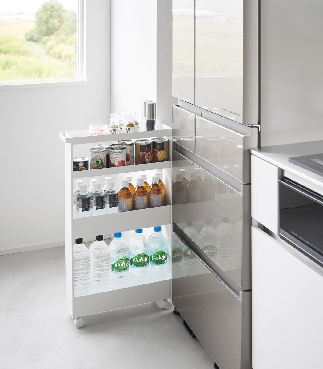 Yamazaki Home Slim Steel Rolling Storage Cart - 4 Tier 32"H Space Saving