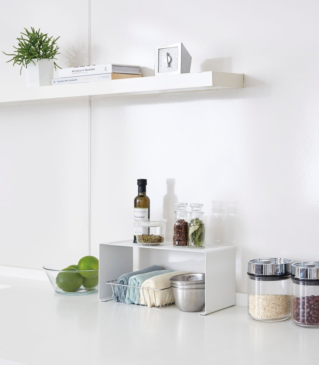 Yamazaki Home Stackable Steel Countertop Shelf - Two Sizes
