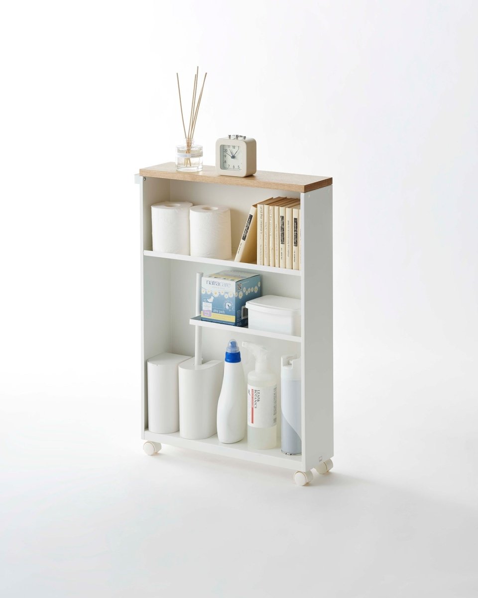 Yamazaki Home Rolling Steel Storage Cart, 27" H