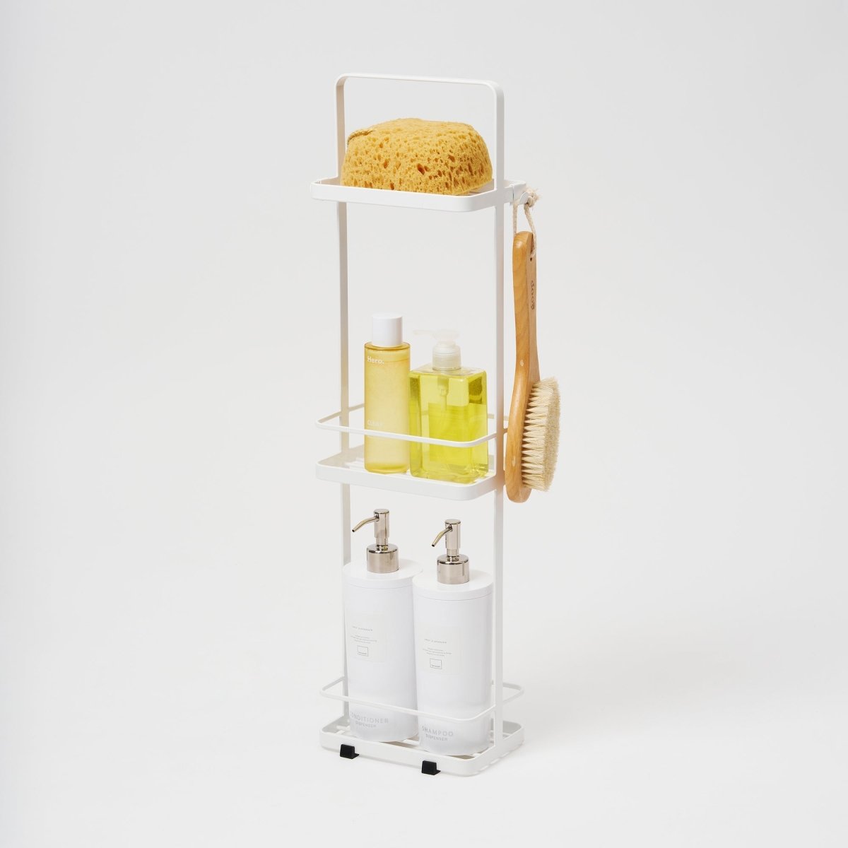 Yamazaki Home Three - Tier Steel Shower Caddy - Freestanding Water Resistant