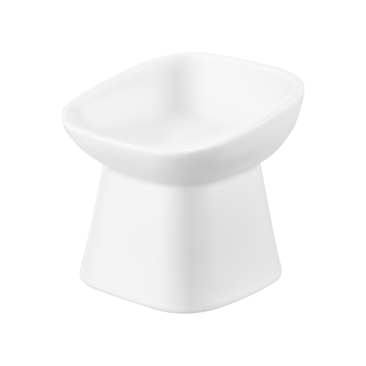 Yamazaki Home Tilted Raised Ceramic Pet Food Bowl
