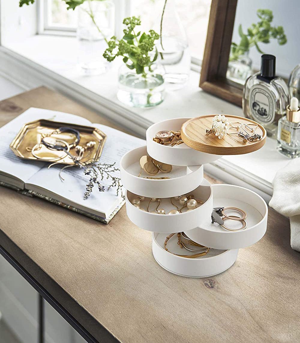 Yamazaki Home Tosca Swivel Stacked Jewelry Organizer