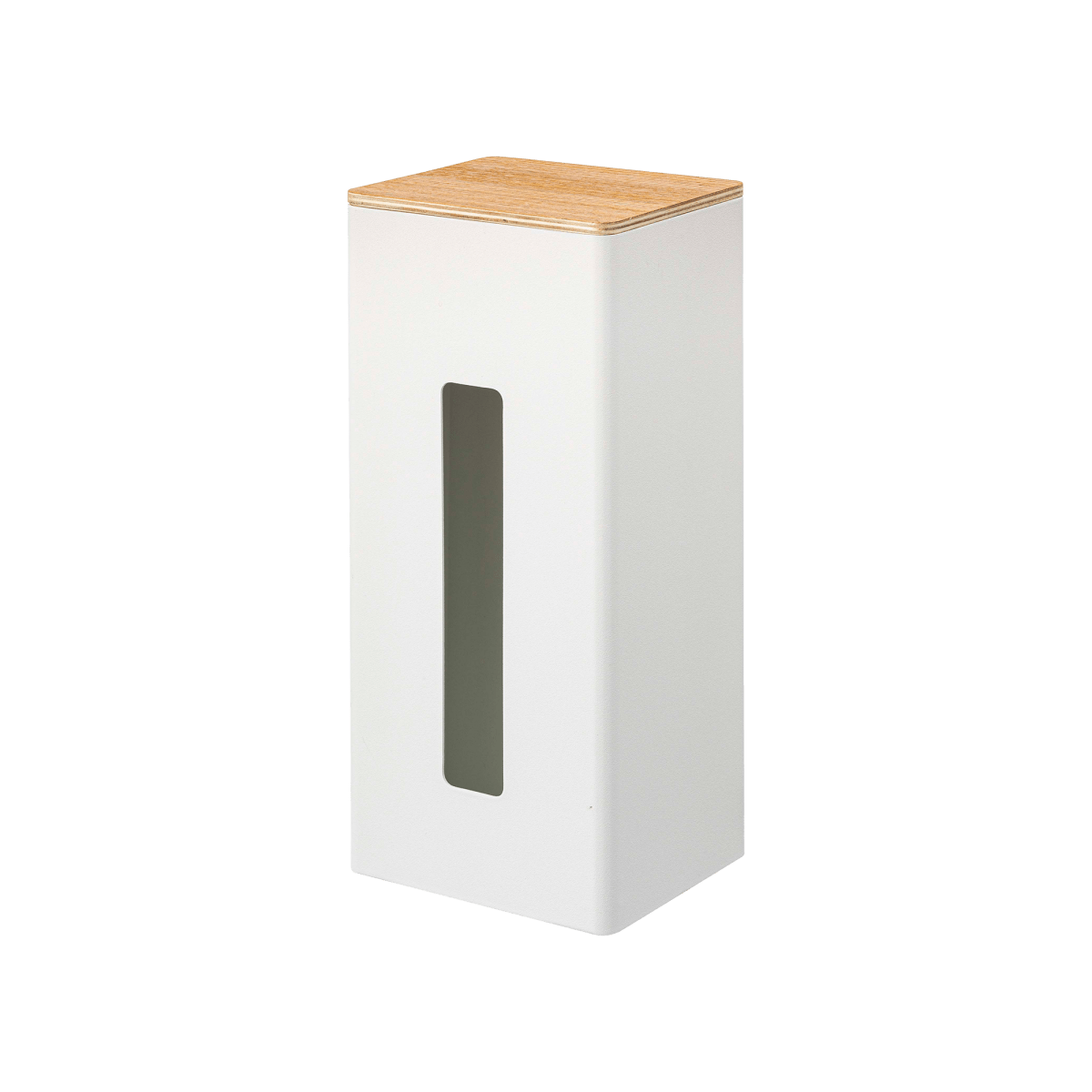 Yamazaki Home Two - Sided Steel & Wood Tissue Case