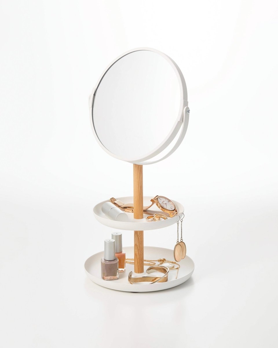 Yamazaki Home Two - Tier Jewelry Tray With Vanity Mirror