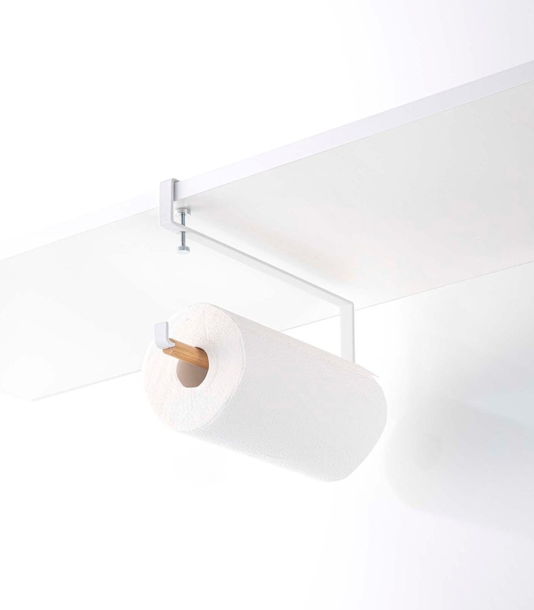 Yamazaki Home Undershelf Paper Towel Holder - Steel + Wood