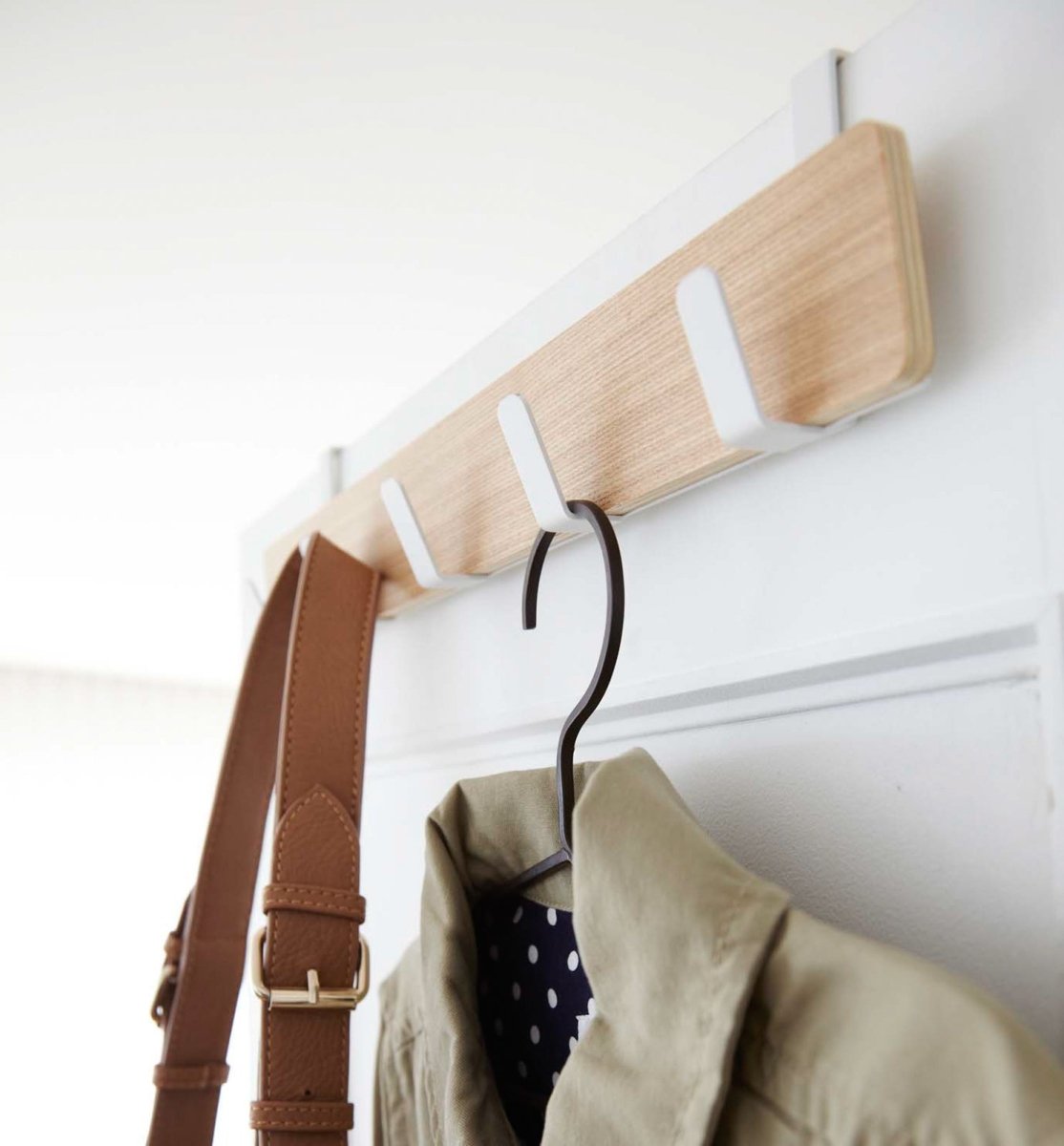 Yamazaki Home Wood Over - the - Door Rack