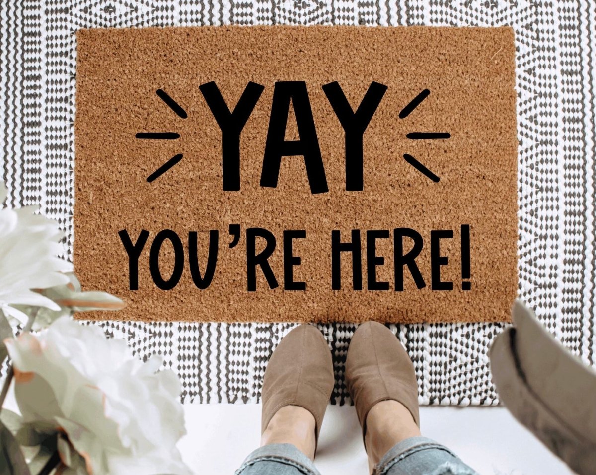 The Doormat Co. Yay You're Here! Doormat - lily & onyx