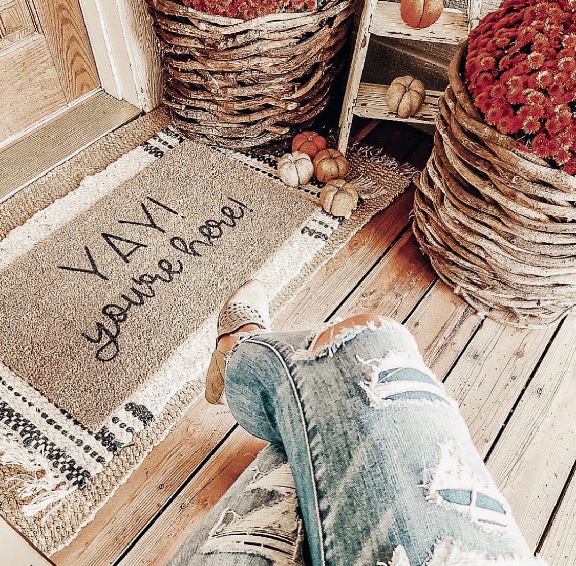 The Doormat Co. Yay! You're Here! Doormat - lily & onyx