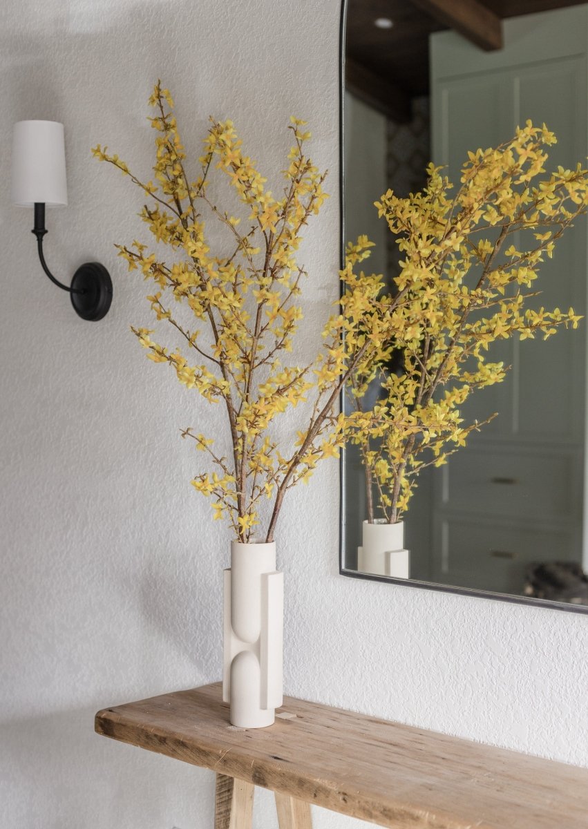 Afloral Yellow Faux Spring Forsythia Branch, 50