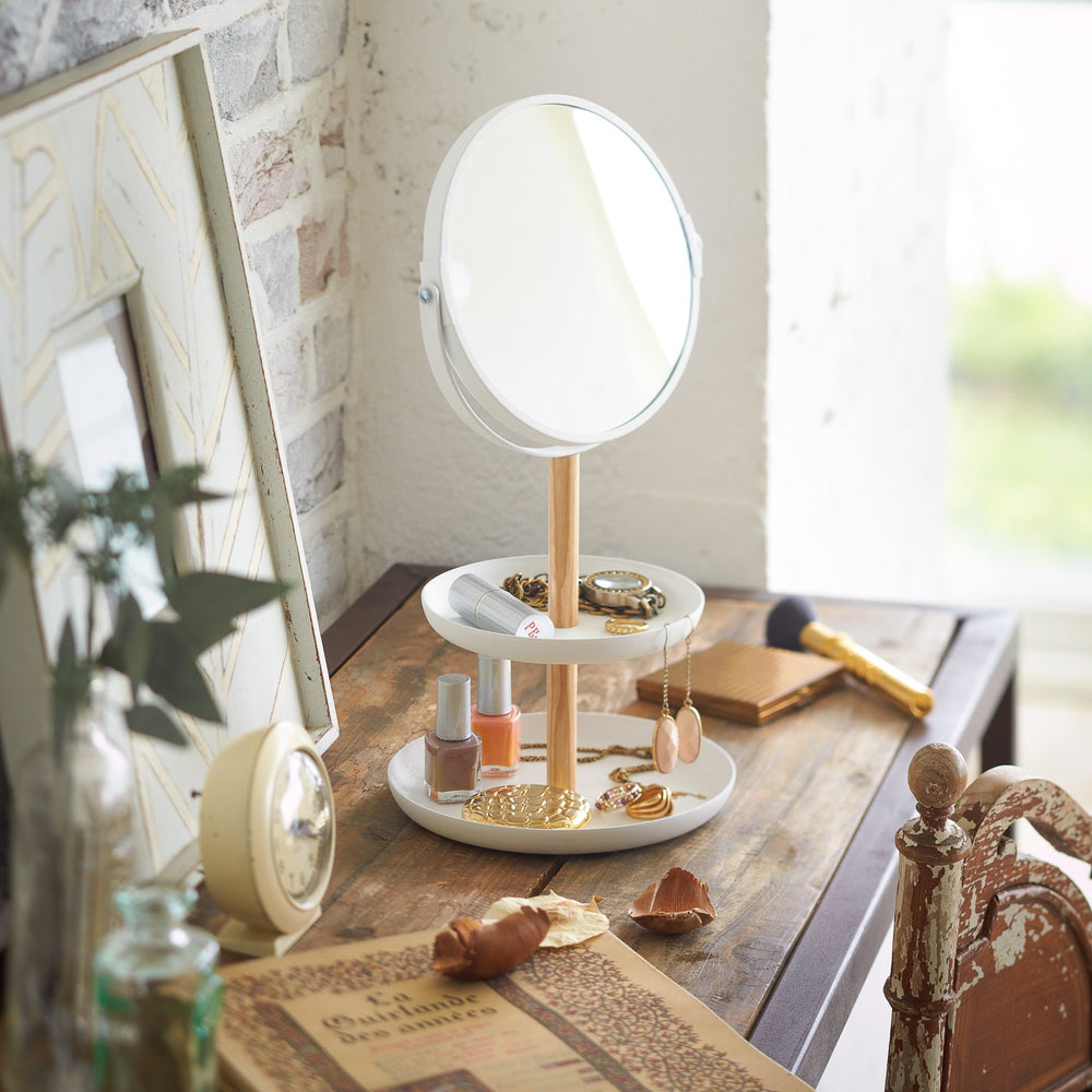 Two-Tier Jewelry Tray With Mirror