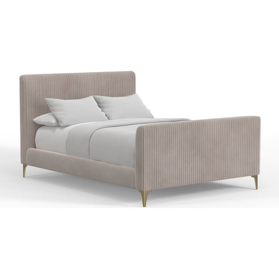 Alpine Furniture Zaldy Platform Bed, Light Grey - lily & onyx