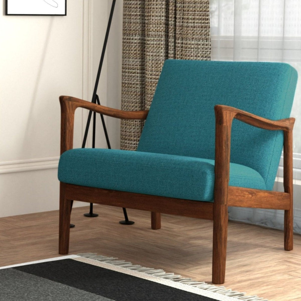 Alpine Furniture Zephyr Lounge Chair, Turquoise - lily & onyx