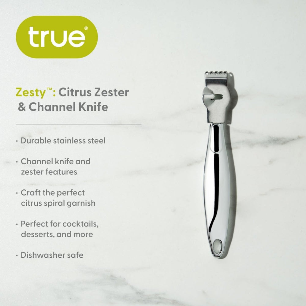 
                      
                        TRUE Zesty Citrus Zester & Channel Knife in Stainless Steel - lily & onyx
                      
                    