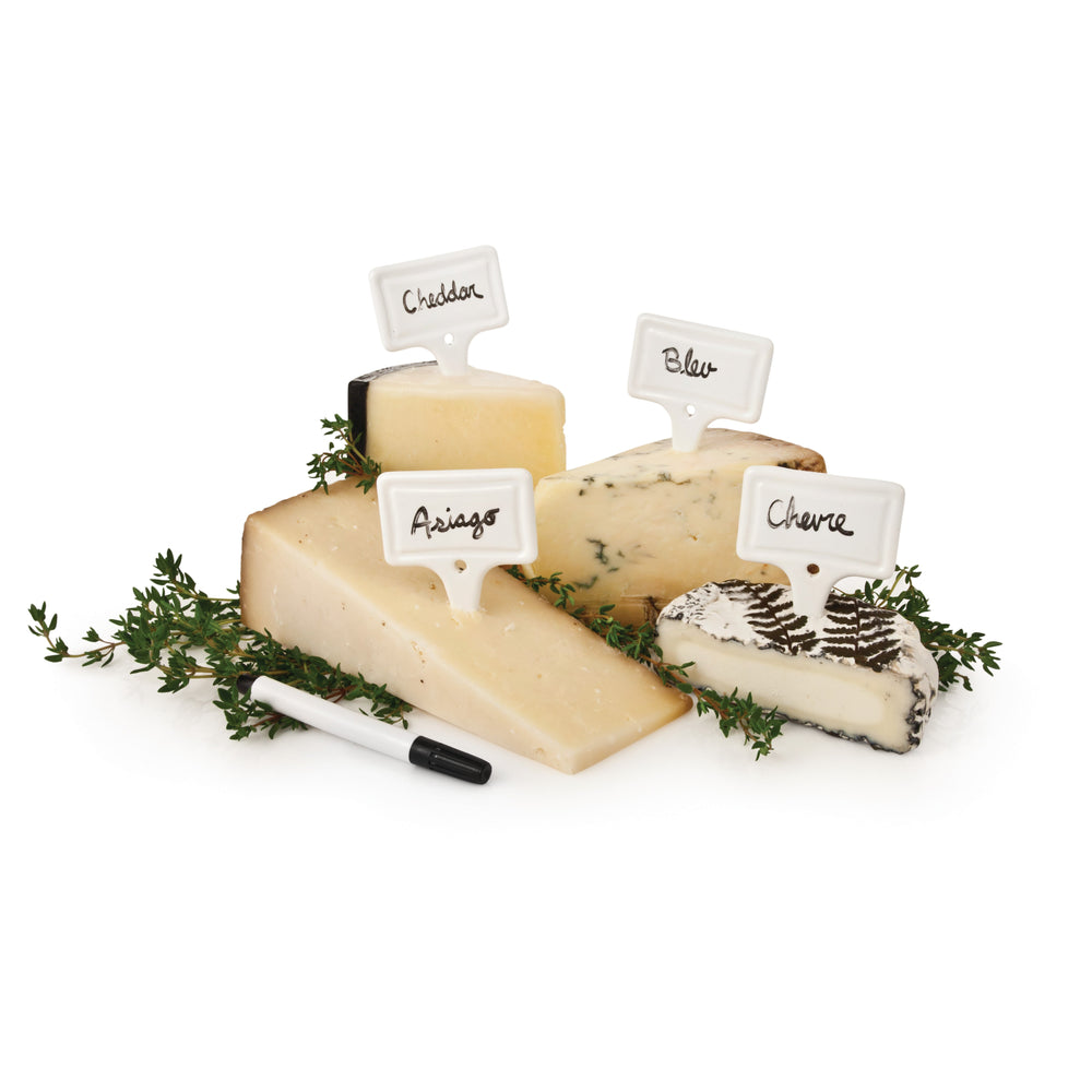 Tag Ceramic Cheese Labels, Set of 4