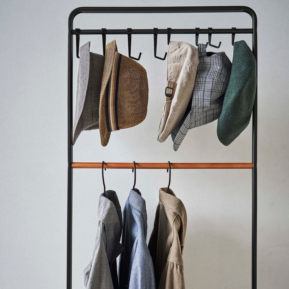 
                      
                        Steel & Wood Coat Rack with Hat Storage, 66" H
                      
                    