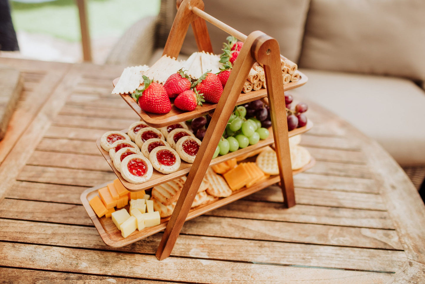 3-Tiered Ladder Serving Station