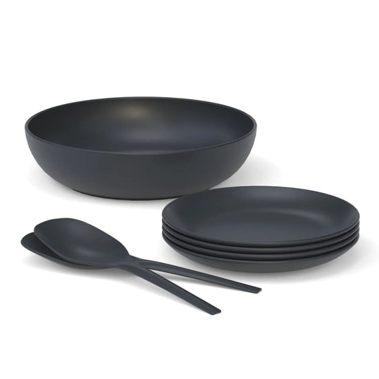 EKOBO 100 oz Round Salad Bowl - Black - lily & onyx