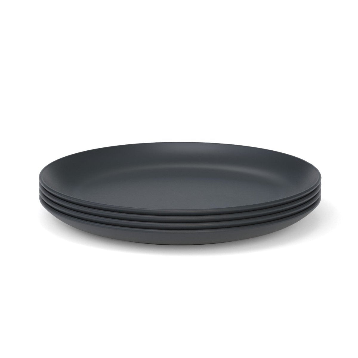 EKOBO 11" Round Dinner Plate, Set of 4 - Black - lily & onyx